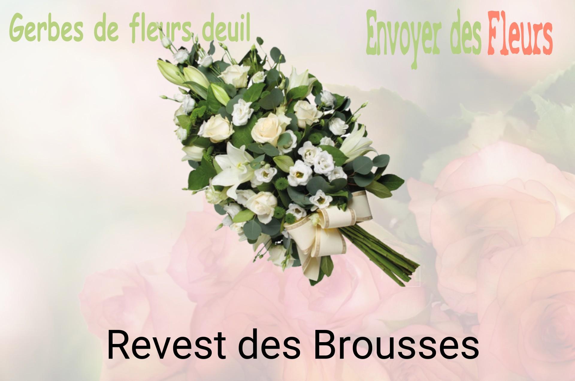 Gerbe de fleurs de deuil livrée à Revest-des-Brousses